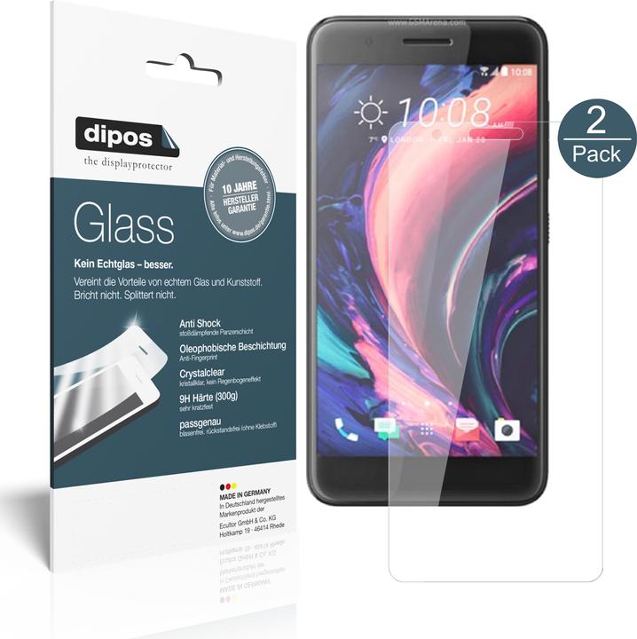 Actual product image Dipos Screen Protector Anti-Shock (2 Piece, HTC One X10)