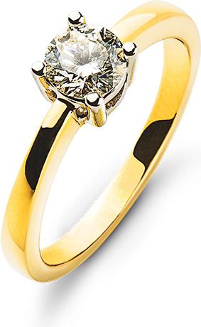 Produktbild Natsumi Schmuck Diamantring Gelbgold 18K/750 0.50 ct H si (50, 750/18 K Gold)