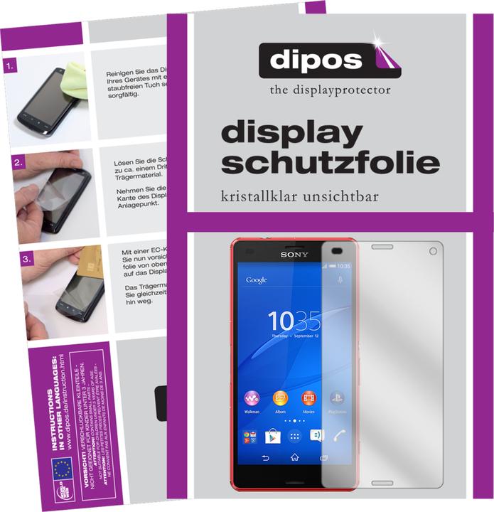 Actual product image Dipos Screen Protector Crystalclear (6 Piece, Sony Xperia Z3 Compact)