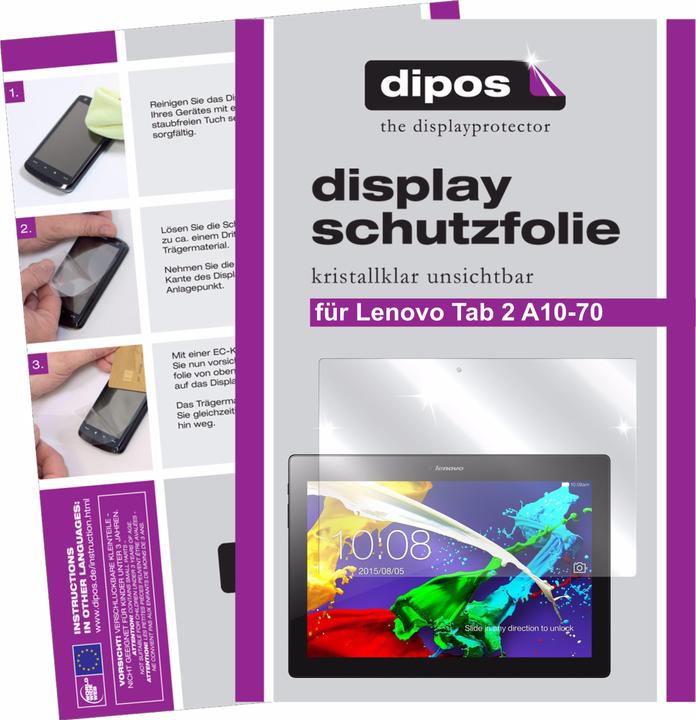 Actual product image Dipos Screen Protector Crystalclear (2 Piece, Tab 2 A10-70)