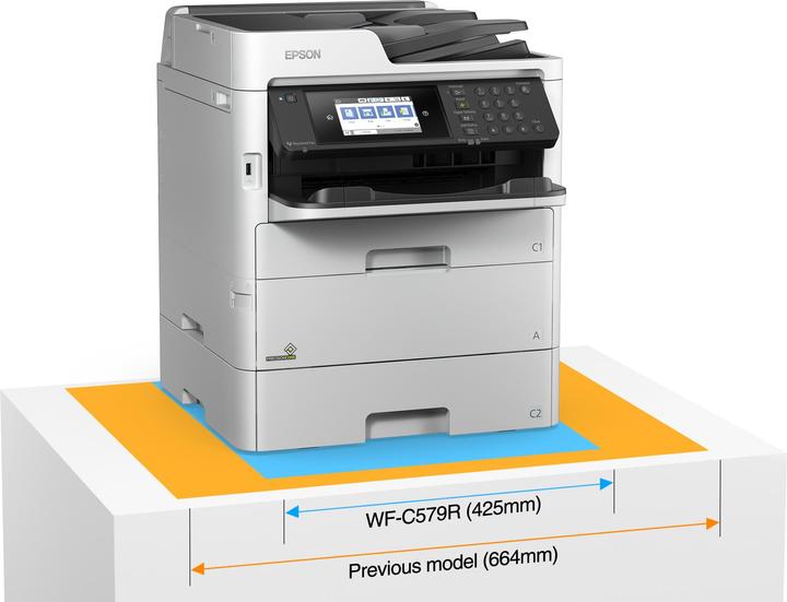 Actual product image Epson Printer Pro WF-C579RDWF, A4, Colour, MFP, Wifi, Duplex,Fax (Ink, Colour)