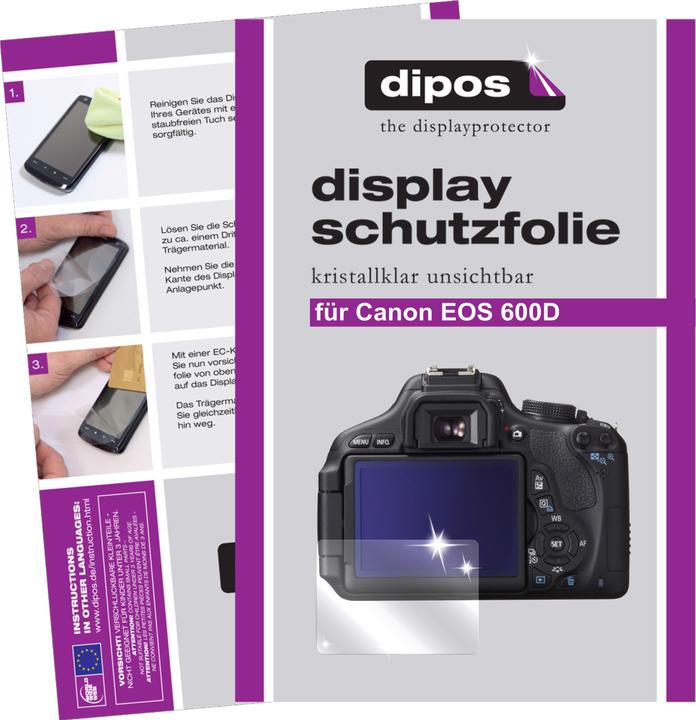 Image du produit Dipos Film de Protection d’écran Crystalclear (Protecteur d'écran, Canon EOS 600D)
