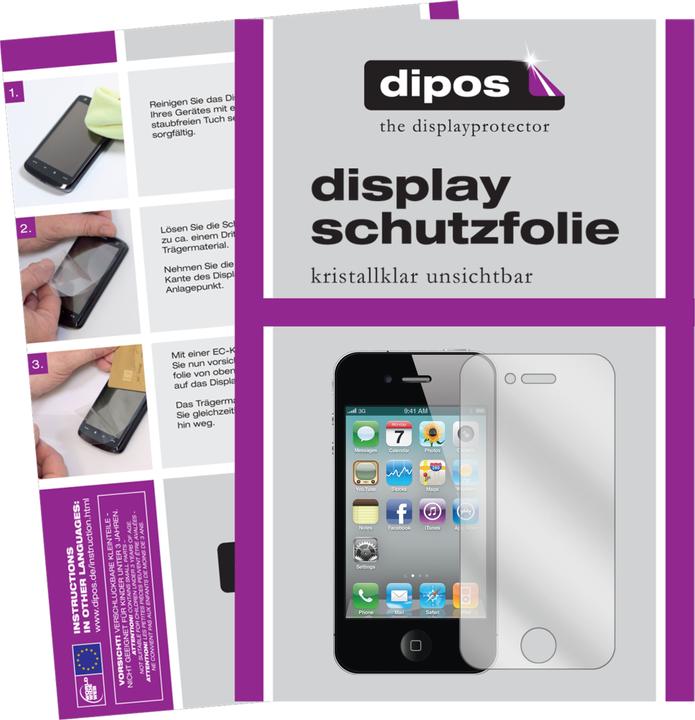 Produktbild Dipos Displayschutzfolie Crystalclear (1 Stück, Apple iPhone 4, Apple iPhone 4s)