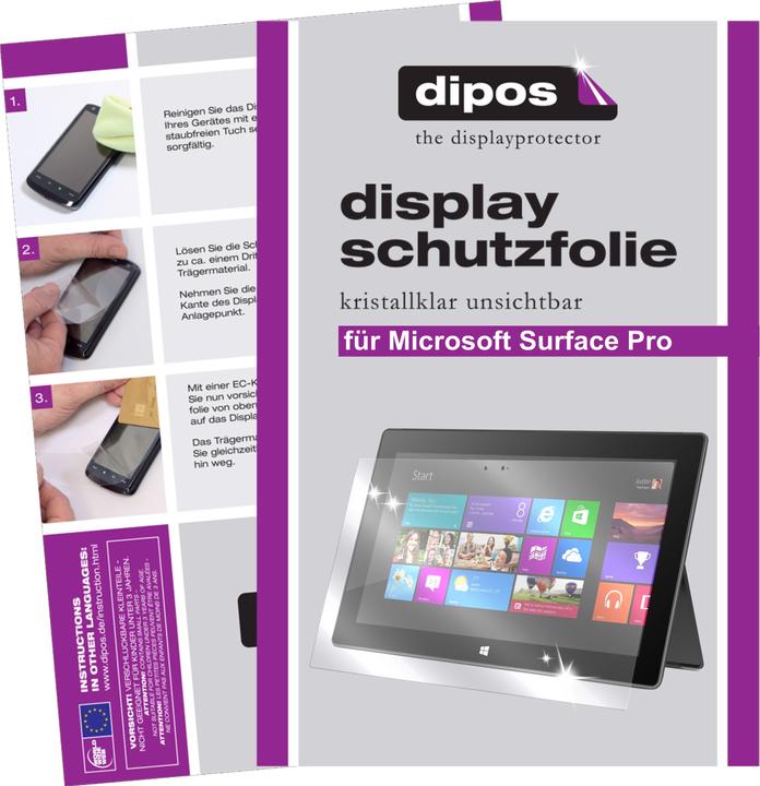 Produktbild Dipos Displayschutzfolie Crystalclear (2 Stück, Microsoft Surface Pro)