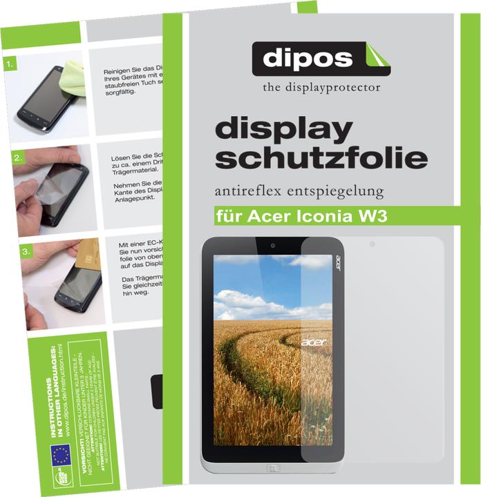 Image du produit Dipos Film de Protection d’écran Anti-reflet (2 pièce(s), Acer Iconia W3)
