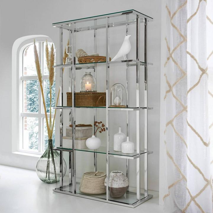 Immagine prodotto Loberon Scaffale Dacre argento (100 x 40 x 180 cm)