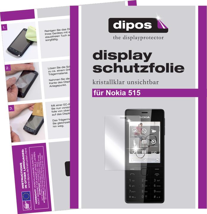 Produktbild Dipos Displayschutzfolie Crystalclear (2 Stück, Nokia 515)