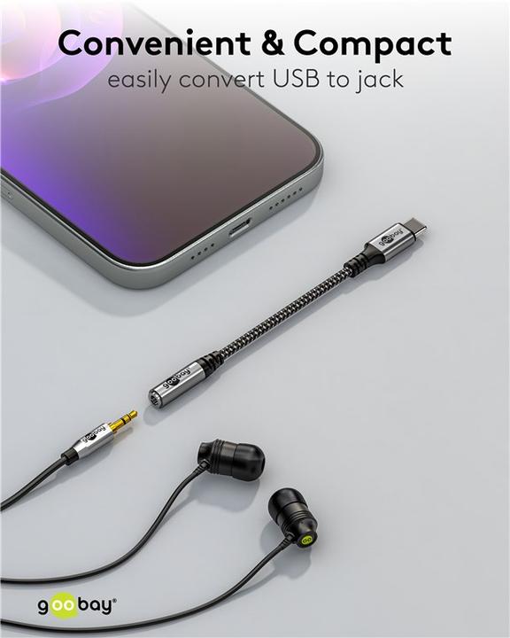 Produktbild Goobay Adapter USB-C auf Klinke (USB Typ C, 3.5mm Klinke)