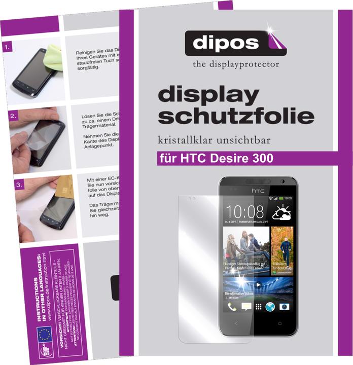 Image du produit Dipos Film de Protection d’écran Crystalclear (2 pièce(s), HTC Desire 300)