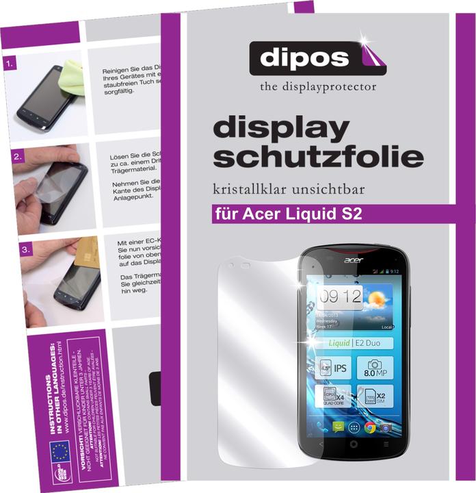 Image du produit Dipos Film de Protection d’écran Crystalclear (2 pièce(s), Acer Liquid S2)