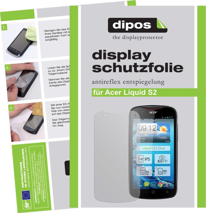 Produktbild Dipos Displayschutzfolie Antireflex (2 Stück, Acer Liquid S2)