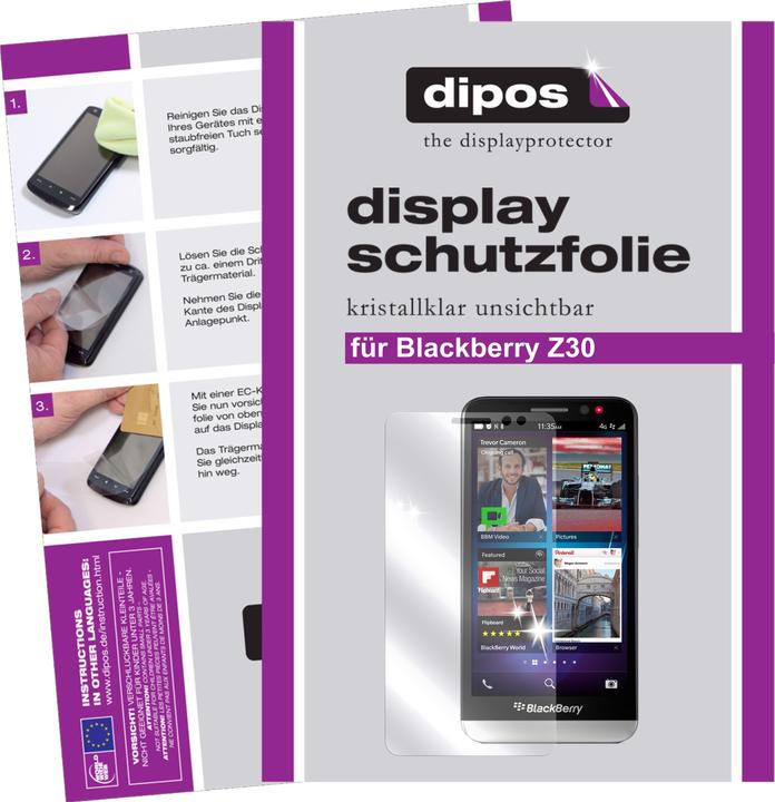 Image du produit Dipos Film de Protection d’écran Crystalclear (2 pièce(s), Blackberry Z30)