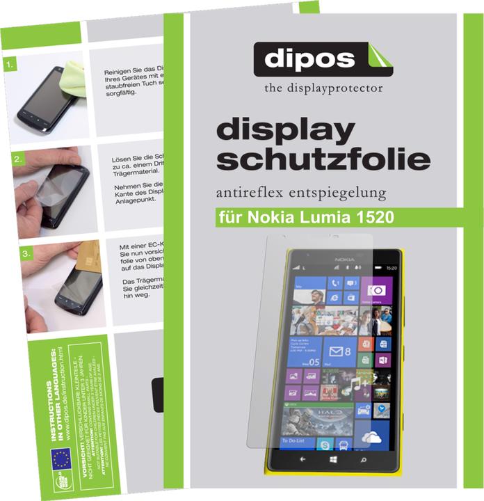 Produktbild Dipos Displayschutzfolie Antireflex (2 Stück, Nokia Lumia 1520)