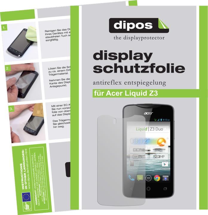 Actual product image Dipos Screen Protector Anti-Glare (2 Piece, Acer Liquid Z3)