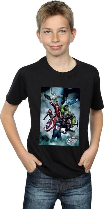 Image du produit - T-shirt AVENGERS ASSEMBLE TEAM MONTAGE - Garçon (140, 146)