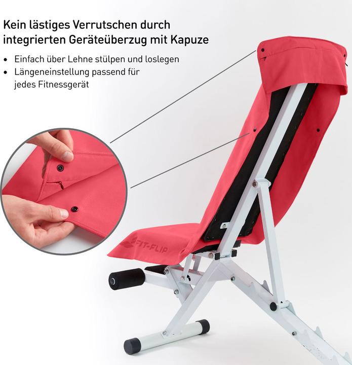 Image du produit Fit-Flip Fitnesshandtuch Mikrofaser mit Reissverschlusstasche 130x48cm (130 x 48 cm)