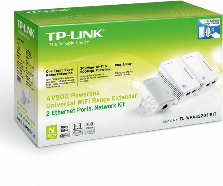Productafbeelding TP-Link Tl-Wpa4220t Kit (500 Mbit/s)