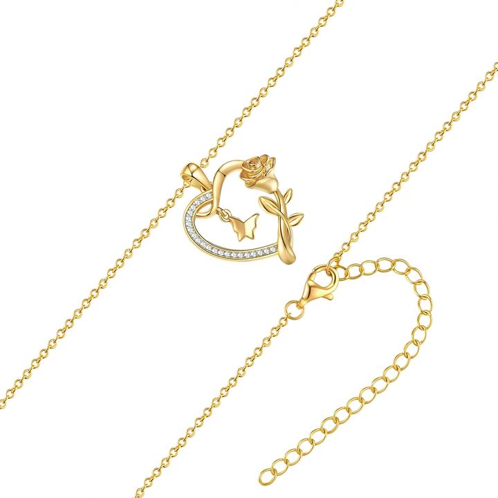 Produktbild Rafaela Donata Damen Halskette Herz/Schmetterling/Rose - 36612 (Sterling Silber)