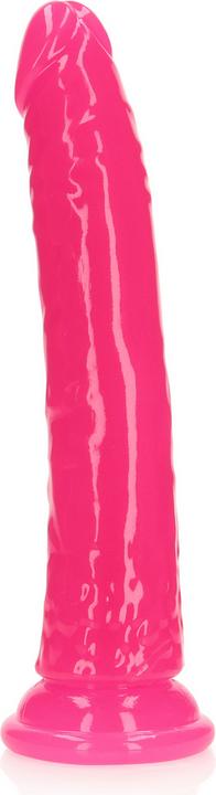 Image du produit RealRock Slim Dildo Suction Cup - GitD - 9" / 22,5 cm