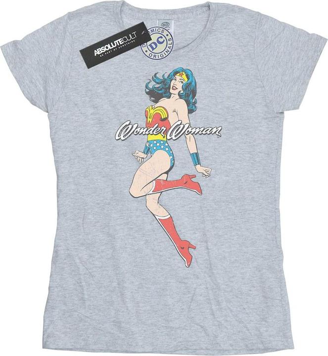 Actual product image Womens/Ladies Wonder Woman Jump Cotton T-Shirt (L)