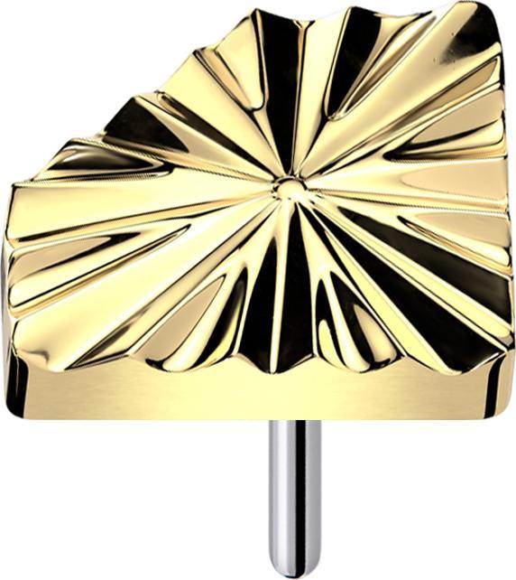 Actual product image Star Piercing Threadless Diamantschliff Scheibe Diamant vergoldet (without brass, Titanium G23)