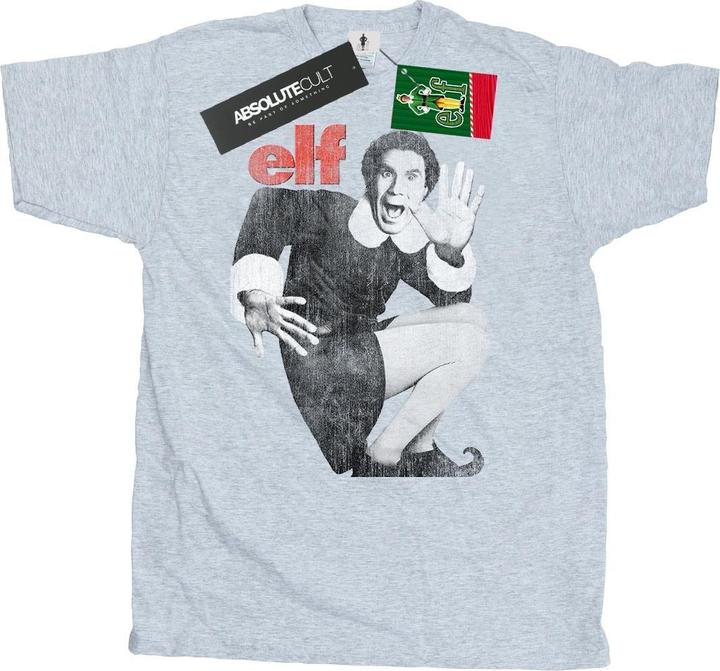 Elf Mono Distressed Poster TShirt (S)