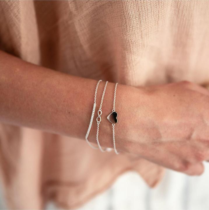 Immagine prodotto Glanzstücke München Donna Infinity in argento Sterling 17,0 cm Lunghezza base + 3,0 cm Estensione - 5944 (17 cm, Argento)