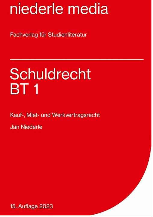 Actual product image Schuldrecht BT 1 (German, Jan Niederle, 2023)