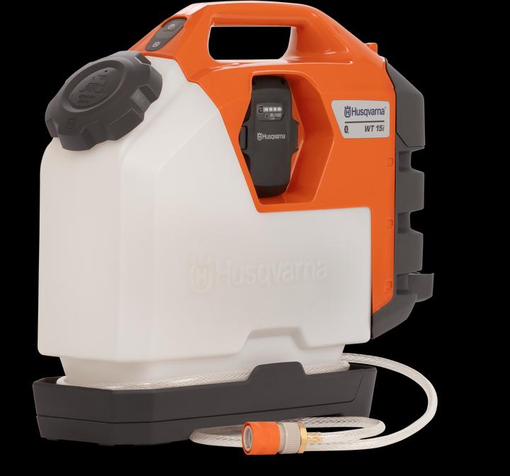 Actual product image Husqvarna WT 15I WATER TANK WITH BATTERY BLI100 + CHARGER QC80