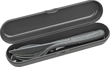 Actual product image Koziol Cutlery set KLIKK READY 7070701 ash grey (3 Piece, Cutlery set)