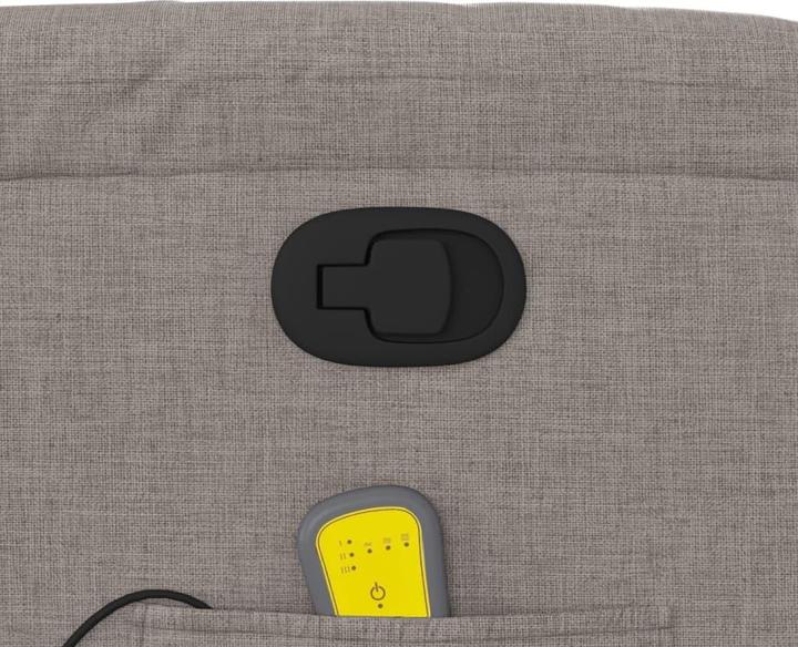 Actual product image VidaXL Massage chair taupe fabric,Colour: Taupe,Material: Fabric (100