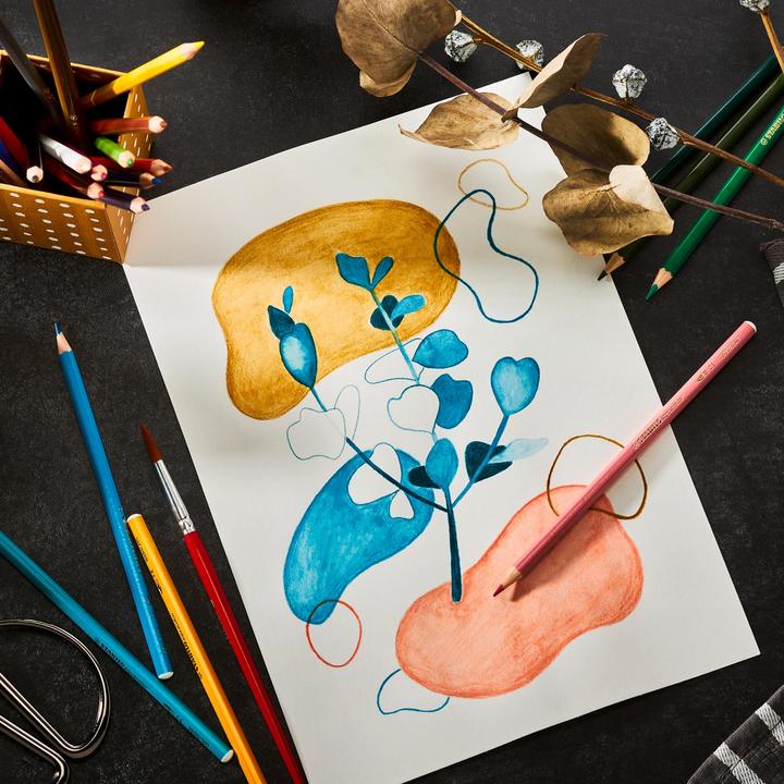 Produktbild STABILO aquacolor Aquarell-Buntstift (Mehrfarbig, 12 x)