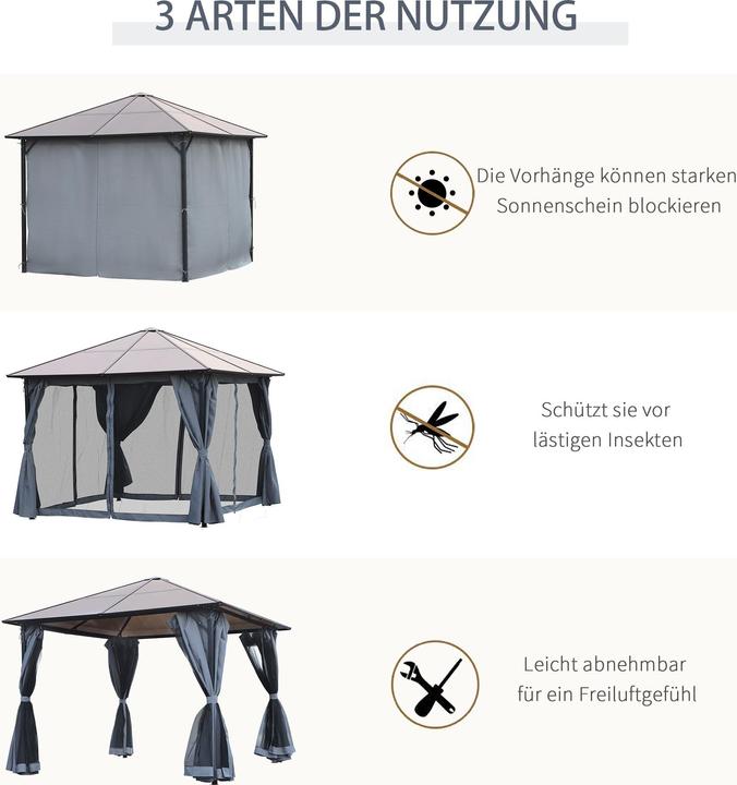 Actual product image Outsunny Pavilion (300 cm, 300 cm)