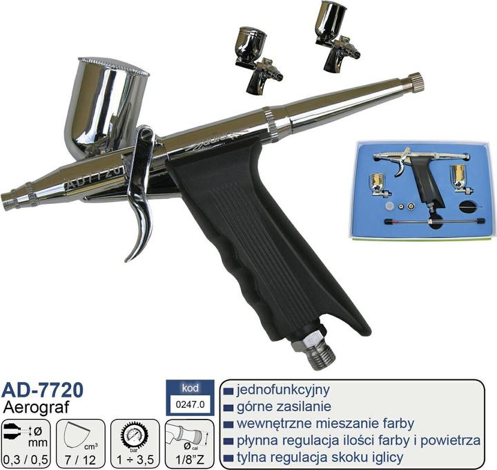 Actual product image Adler AEROGRAF PISTOLETOWY 0,5+0,3 AD-7720