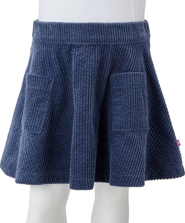 Produktbild VidaXL Kinderrock mit Taschen Cord Marineblau 116,Material: 100 (116)