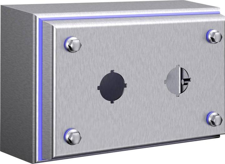Actual product image Rittal HD push-button housing HD 1682600Stainless steel 1.4301 2 push-buttons O 22.5mm (Housing)
