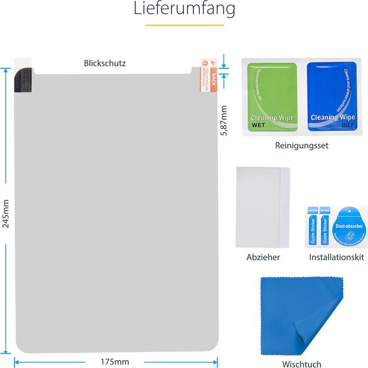 Energie-Label StarTech com 4-Wege Blickschutz für 11-Zoll iPad Pro, für Hoch- und Querformat, Touch-fähig, +/- 30 (25 Stück)