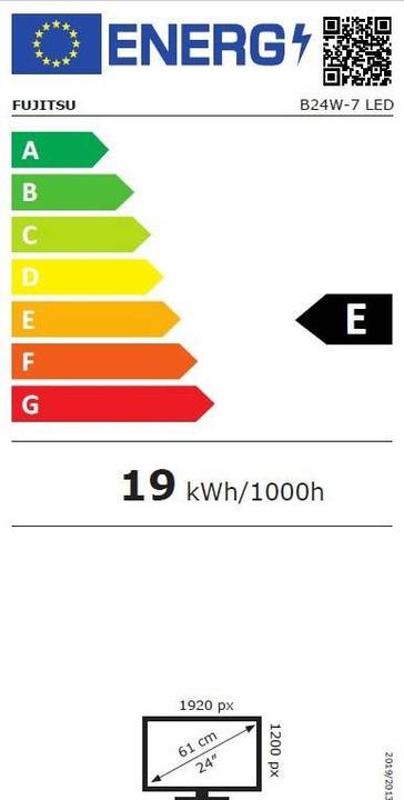 Energie-Label Fujitsu B-Line B24W-7 (1920 x 1200 Pixel, 24")