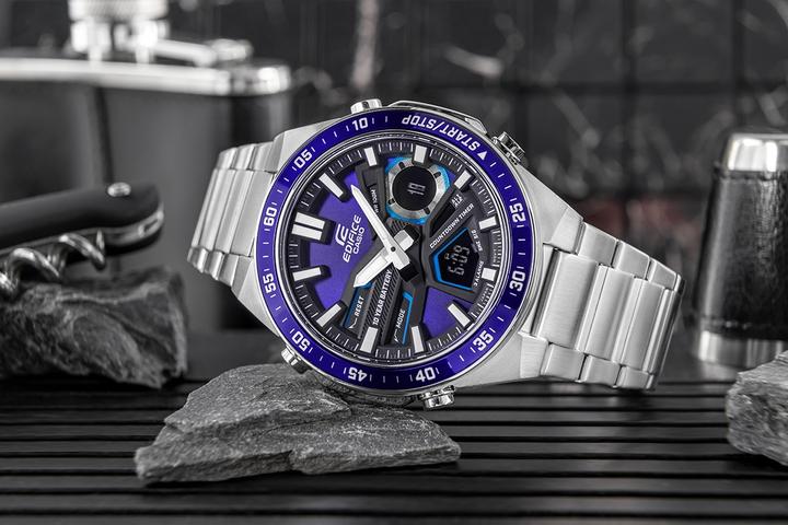 Image du produit Casio Edifice (Montre numérique, Montre analogique, Lunette tournante, Montre radio-pilotée, Montre de plongée, 47 mm)
