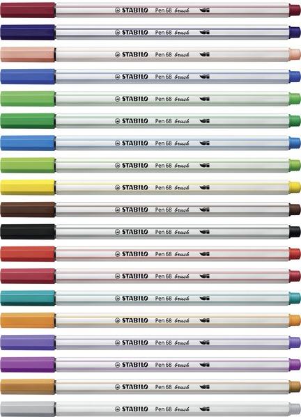 Actual product image STABILO Pen 68 brush Premium felt-tip pen (Blue, 1 x)