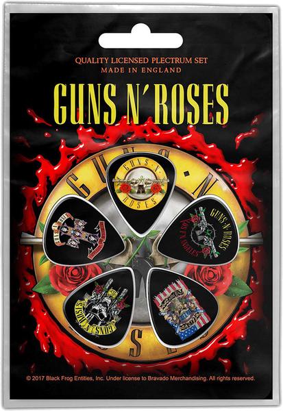 Rock Off Guns N Roses Plectrum Pack Bullet Logo (1 mm)