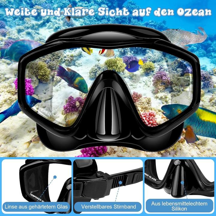 Image du produit Milfech Schnorchelset mit Taucherbrille und Trockenschnorchel