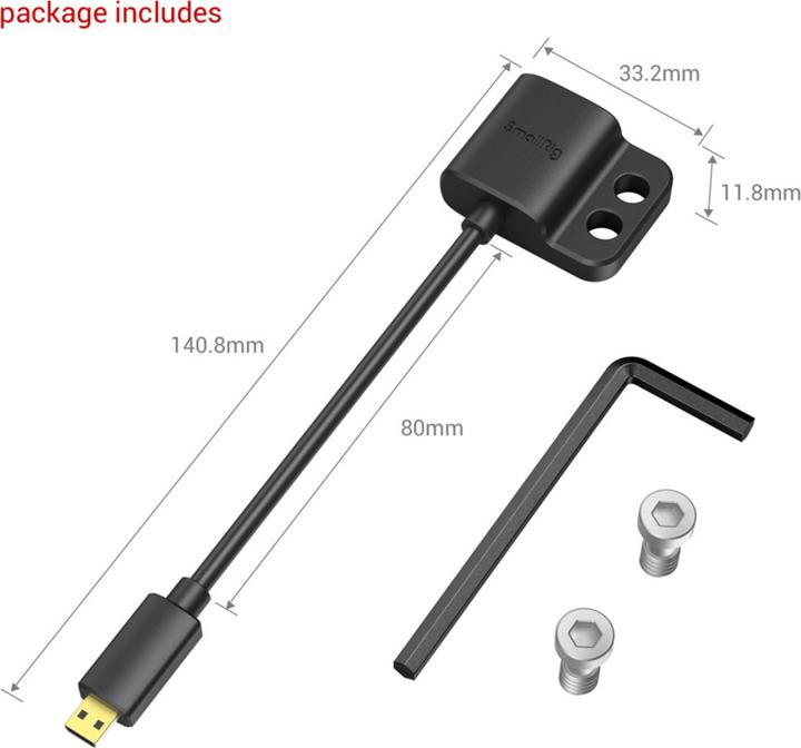 Image du produit SmallRig Adaptateur HDMI 4K ultra-mince Kabel (D vers A) (Câble)