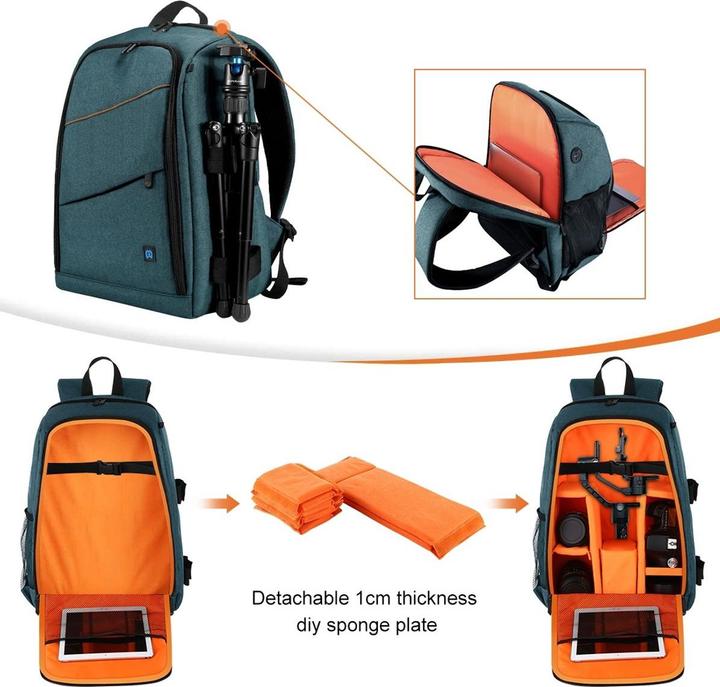 Actual product image König Design Camera photo backpack bag much space for camera + accessories drone rain cover (Camera shoulder bag)