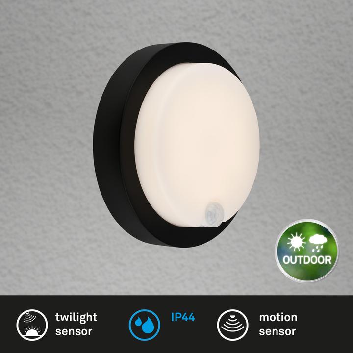 Image du produit Briloner Applique murale d'extérieur LED rechargeable,capteur,noir,LED/4W (700 lm, IP44)