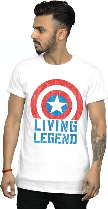 Actual product image Mens Captain America Living Legend T-Shirt (4XL)