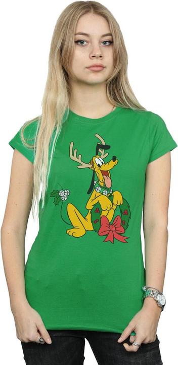 Immagine prodotto Disney Pluto Christmas Reindeer Maglietta Donna (XL)