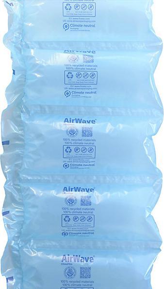 Actual product image kaiserkraft AirWave® terra air cushion film, 100% recycled film, roll length 550 m, pack of (2 Piece)