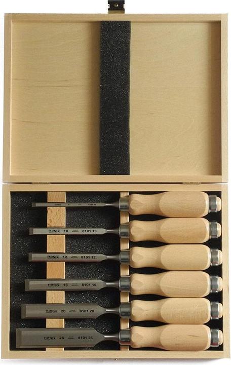 Actual product image Narex Chisel set with Wooden handles in Wooden case, 6 pieces (26 mm)