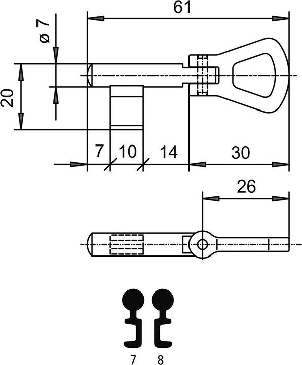 Image du produit MSL Clé à molette SCHÄNIS 7351 (Serrure à mortaise)
